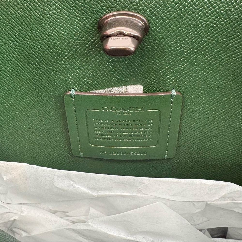 Coach Charlie Bucket 21 Crossbody Pebbled Leather Light Fern Green New Classic - Picture 9 of 15
